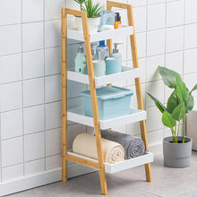 Load image into Gallery viewer, 4-Tier Nordic Freestanding Wooden Ladder Shelf Storage Organizer Shelves & Racks Living and Home