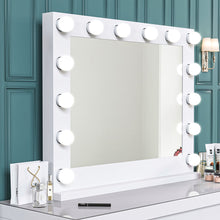 Load image into Gallery viewer, Metal Round Lighted Makeup Mirror for Tabletop Face Mirrors Living and Home
