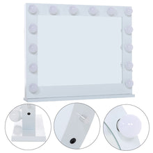 Load image into Gallery viewer, Metal Round Lighted Makeup Mirror for Tabletop Face Mirrors Living and Home