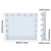 Load image into Gallery viewer, Metal Round Lighted Makeup Mirror for Tabletop Face Mirrors Living and Home
