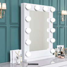 Load image into Gallery viewer, Metal Round Lighted Makeup Mirror for Tabletop Face Mirrors Living and Home