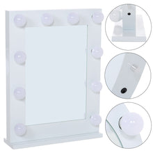 Load image into Gallery viewer, Metal Round Lighted Makeup Mirror for Tabletop Face Mirrors Living and Home