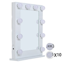 Load image into Gallery viewer, Metal Round Lighted Makeup Mirror for Tabletop Face Mirrors Living and Home