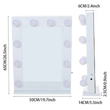 Load image into Gallery viewer, Metal Round Lighted Makeup Mirror for Tabletop Face Mirrors Living and Home