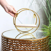 Load image into Gallery viewer, Minimalism Wall Floating Shelf Round Gold Framed Display Rack Wall & Display Shelves Living and Home