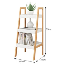Load image into Gallery viewer, 3-Tier Nordic Freestanding Wooden Ladder Shelf Storage Organizer Shelves & Racks Living and Home