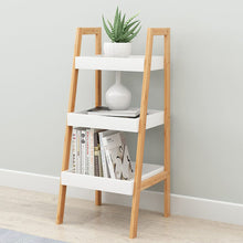 Load image into Gallery viewer, 3-Tier Nordic Freestanding Wooden Ladder Shelf Storage Organizer Shelves & Racks Living and Home
