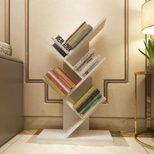 Load image into Gallery viewer, Rustic Standing Tree Bookshelf Wood Display Rack