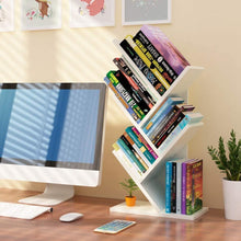 Load image into Gallery viewer, Rustic Standing Tree Bookshelf Wood Display Rack