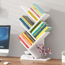 Load image into Gallery viewer, Rustic Standing Tree Bookshelf Wood Display Rack