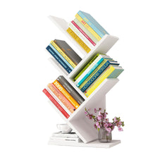 Load image into Gallery viewer, Rustic Standing Tree Bookshelf Wood Display Rack
