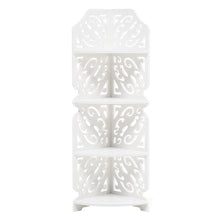 Load image into Gallery viewer, 4-Tier White Corner Plant Display Stand Shelves & Racks Living and Home