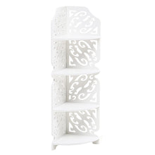 Load image into Gallery viewer, 4-Tier White Corner Plant Display Stand Shelves & Racks Living and Home