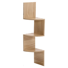 Load image into Gallery viewer, Tiered Wooden Floating Corner Shelf