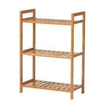 Load image into Gallery viewer, Tiered Bamboo Wood Book Storage Shelf