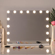 Load image into Gallery viewer, White Rectangle Tabletop Hollywood LED Vanity Mirror-58x48cm LED Make Up Mirrors Living and Home