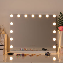 Load image into Gallery viewer, White Rectangle Tabletop Hollywood LED Vanity Mirror-58x48cm LED Make Up Mirrors Living and Home