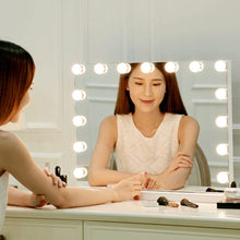 Load image into Gallery viewer, White Rectangle Tabletop Hollywood LED Vanity Mirror-58x48cm LED Make Up Mirrors Living and Home