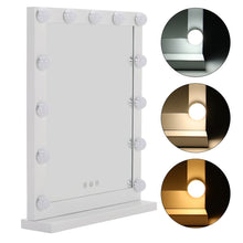 Load image into Gallery viewer, Hollywood Style Lighted Rectangular Makeup Mirror with Base LED Make Up Mirrors Living and Home