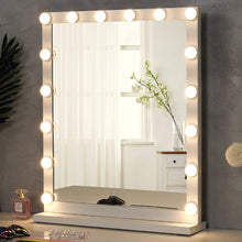 Load image into Gallery viewer, Hollywood Style Lighted Rectangular Makeup Mirror with Base