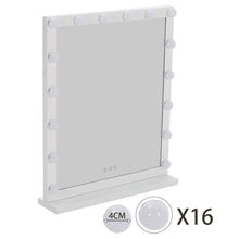 Load image into Gallery viewer, Hollywood Style Lighted Rectangular Makeup Mirror with Base LED Make Up Mirrors Living and Home