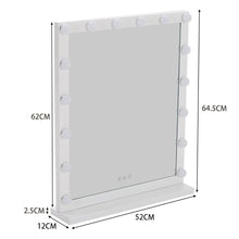 Load image into Gallery viewer, Hollywood Style Lighted Rectangular Makeup Mirror with Base LED Make Up Mirrors Living and Home
