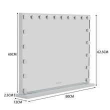 Load image into Gallery viewer, Hollywood Style Lighted Rectangular Makeup Mirror with Base LED Make Up Mirrors Living and Home