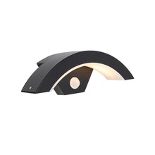 Load image into Gallery viewer, Modern Black LED Curved Induction Wall Light for Outdoor