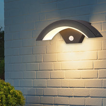Load image into Gallery viewer, Modern Black LED Curved Induction Wall Light for Outdoor
