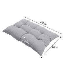 Load image into Gallery viewer, Light Grey Rectangular Tufted Bench Cushion Seat Pad