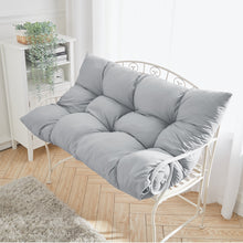 Load image into Gallery viewer, Light Grey Rectangular Tufted Bench Cushion Seat Pad
