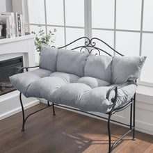 Load image into Gallery viewer, Light Grey Rectangular Tufted Bench Cushion Seat Pad