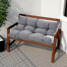 Load image into Gallery viewer, Light Grey Rectangular Tufted Bench Cushion Seat Pad