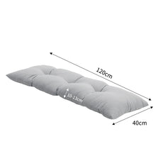 Load image into Gallery viewer, Light Grey Rectangular Tufted Bench Cushion Seat Pad