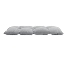 Load image into Gallery viewer, Light Grey Rectangular Tufted Bench Cushion Seat Pad