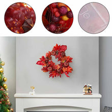 Load image into Gallery viewer, Fall Maple Leaf Pumpkin Wreath Artificial Wreath Front Door Decoration Living and Home