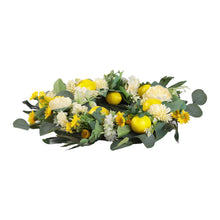 Load image into Gallery viewer, Summer Faux Lemon Peony Wreath with Green Olive Leaves Artificial Plants Living and Home