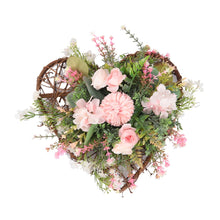 Load image into Gallery viewer, Rustic Assorted Flowers Heart-shaped Wreath Wedding Decoration Artificial Plants Living and Home