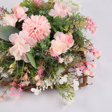Load image into Gallery viewer, Rustic Assorted Flowers Heart-shaped Wreath Wedding Decoration Artificial Plants Living and Home