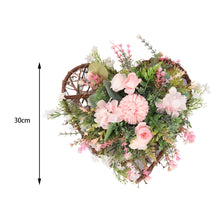Load image into Gallery viewer, Rustic Assorted Flowers Heart-shaped Wreath Wedding Decoration Artificial Plants Living and Home