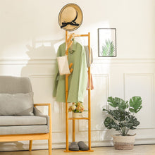Load image into Gallery viewer, Bamboo Coat Rack Stand Coat Standing Tree for Entryway Bedroom Office Living and Home
