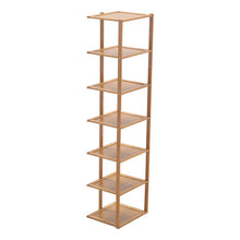 Load image into Gallery viewer, 7 Tiers Bamboo Shoe Rack Entryway Hallway Shoe Shelf Living and Home