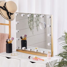 Load image into Gallery viewer, Hollywood Lighted Rectangle LED Metal Makeup Mirror Living and Home