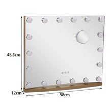 Load image into Gallery viewer, Hollywood Lighted Rectangle LED Metal Makeup Mirror Living and Home