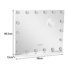Load image into Gallery viewer, Hollywood Lighted Rectangle LED Metal Makeup Mirror
