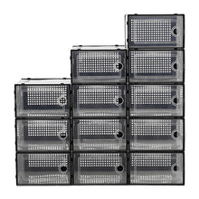 Load image into Gallery viewer, 12x Stackable Shoe Storage Box Organiser Black