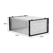 Load image into Gallery viewer, 12x Stackable Shoe Storage Box Organiser Black