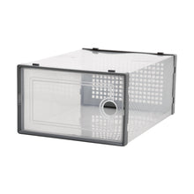 Load image into Gallery viewer, Livingandhome 12x Stackable Shoe Storage Box Organiser Grey