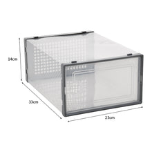 Load image into Gallery viewer, Livingandhome 12x Stackable Shoe Storage Box Organiser Grey