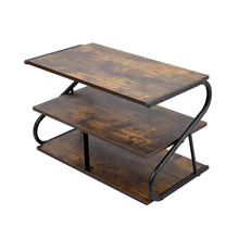 Load image into Gallery viewer, Rustic S-frame Shoe Rack 3-Tier Shelf Living and Home